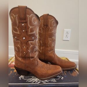 Durango NEW Brown Western Cowboy Boots With Rhinestone Cross Women Size 6.5